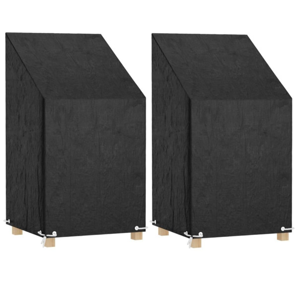 Pokrowce na krzesła ogrodowe, 2 szt., 8 oczek, 65x65x80/120 382166