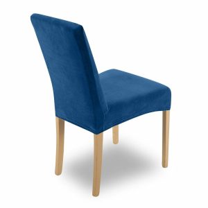 Pokrowiec na krzesło 35x30x55 granatowy gładki uniwersalny 687161 Pokrowiec na krzesło 35x30x55 granatowy gładki uniwersalny 687161