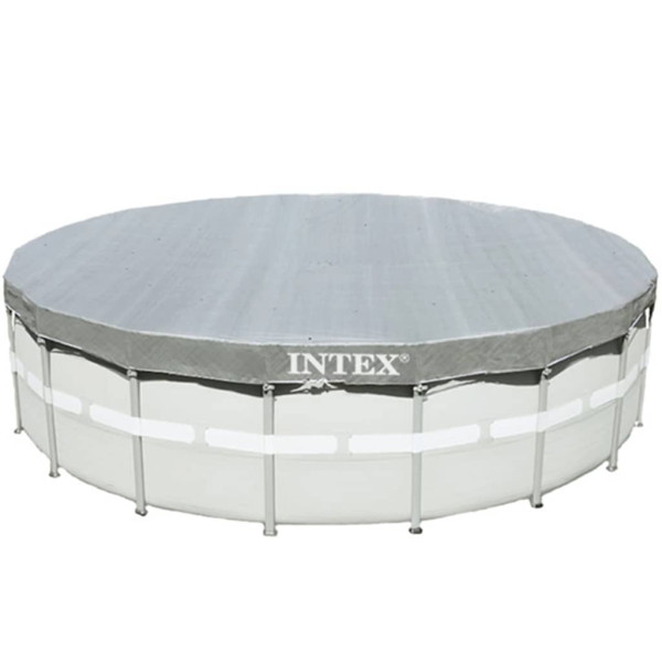 Pokrywa na basen Szary 488 cm Polietylen INTEX 566310