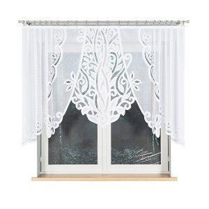POLA – Firanka gotowa żakardowa z podcięciem na dole – 300×100 cm – biały 899790 POLA – Firanka gotowa żakardowa z podcięciem na dole – 300×100 cm – biały 899790