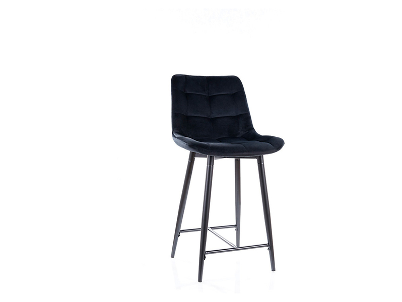 Półhoker Chic welurowy czarny 42296