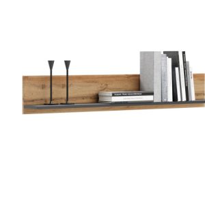Półka 100 cm – dąb craft złoty/czarny 85623 Półka 100 cm – dąb craft złoty/czarny 85623