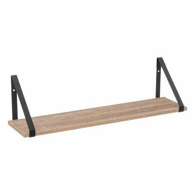 PÓŁKA Aliaj 58 cm naturalna/czarna Z MDF I METALU do 5 kg 410825