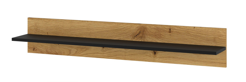 Półka ANETTE A 115 cm dąb artisan / czarny mat 240691