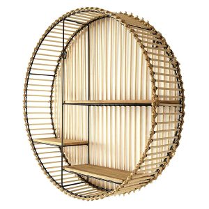 PÓŁKA Bali wisząca OKRĄGŁA styl boho RATTAN 3 PÓŁKI 57443 PÓŁKA Bali wisząca OKRĄGŁA styl boho RATTAN 3 PÓŁKI 57443