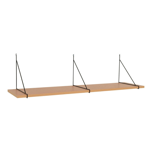 Półka Chiba 120 cm naturalna/czarna drewno i metal 656741
