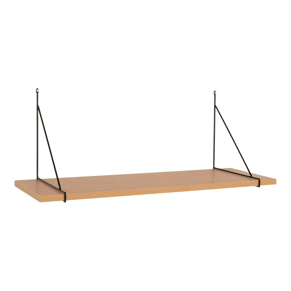 Półka Chiba 80 cm naturalna/czarna drewno i metal 656746