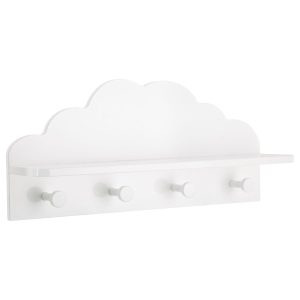 Półka chmurka z wieszakami MDF, dekoracja pokoju 747604 Półka chmurka z wieszakami MDF, dekoracja pokoju 747604