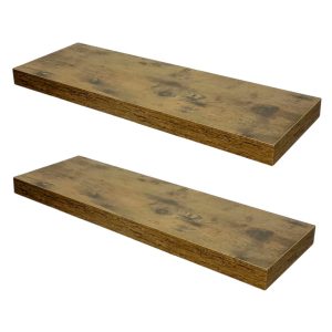 Półka ciemny brąz zestaw 2 sztuki na ścianę do salonu BEGRYF 80x20x3,8 787700 Półka ciemny brąz zestaw 2 sztuki na ścianę do salonu BEGRYF 80x20x3,8 787700