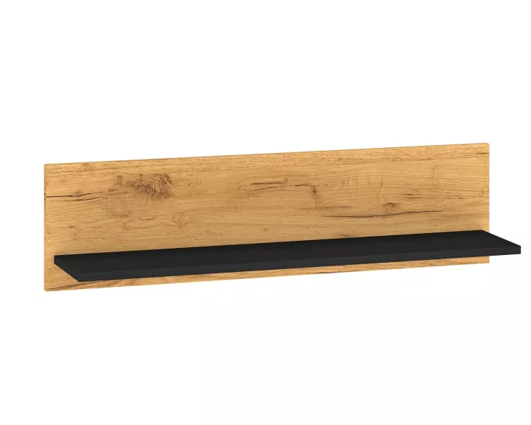 Półka COLIN 11 dąb złoty craft/czarna 664664