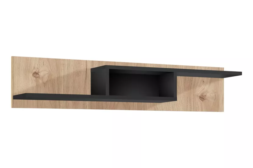 Półka CROSS hickory jackson/czarna 378663