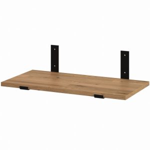 Półka dębowa loft industrial wisząca na metalowych wspornikach L 140×30 cm 970077 Półka dębowa loft industrial wisząca na metalowych wspornikach L 140×30 cm 970077