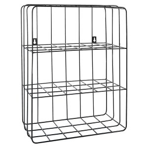 Półka dekoracyjna metalowa 35×45 cm czarna 22354 Półka dekoracyjna metalowa 35×45 cm czarna 22354