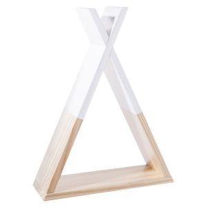 Półka dekoracyjna na ścianę TIPI – drewno, 30 x 10 x 39 cm 169671 Półka dekoracyjna na ścianę TIPI – drewno, 30 x 10 x 39 cm 169671