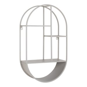 Półka Feira 35x15x60 cm metalowa szara owalna matowa 656736 Półka Feira 35x15x60 cm metalowa szara owalna matowa 656736