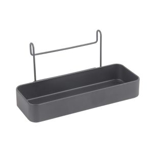 Półka Kuchenna Na Reling Czarna 414968 Półka Kuchenna Na Reling Czarna 414968