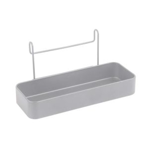 Półka Kuchenna Na Reling Szara 414964 Półka Kuchenna Na Reling Szara 414964
