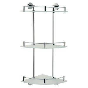 Półka łazienkowa narożna potrójna chrom szkło matowe Stella Classic 74334 Półka łazienkowa narożna potrójna chrom szkło matowe Stella Classic 74334