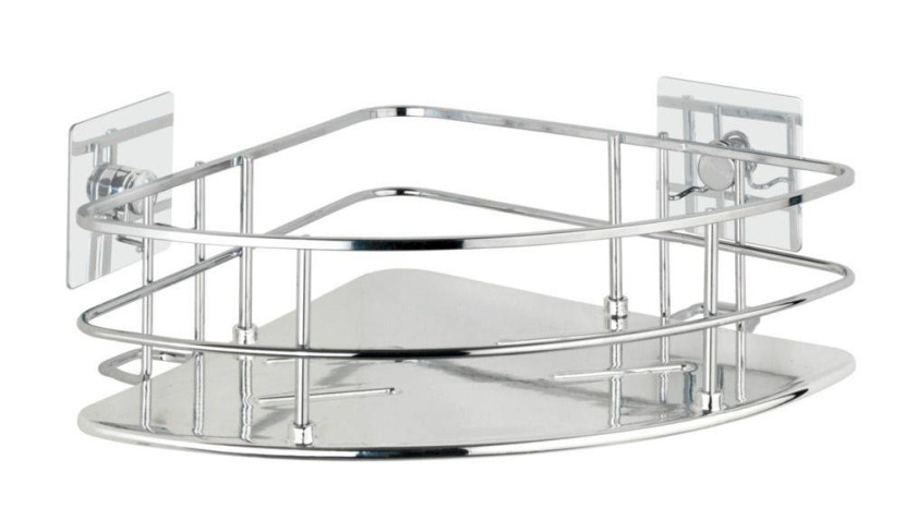 Półka łazienkowa narożna QUADRO, Turbo - Loc, WENKO 180474
