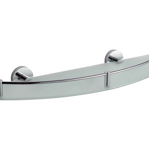 Półka łazienkowa półokrągła pod lustro chrom szkło matowe Stella Classic 74328 Półka łazienkowa półokrągła pod lustro chrom szkło matowe Stella Classic 74328