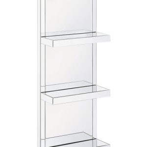 Półka łazienkowa wisząca lustrzana srebrna 70357 Półka łazienkowa wisząca lustrzana srebrna 70357