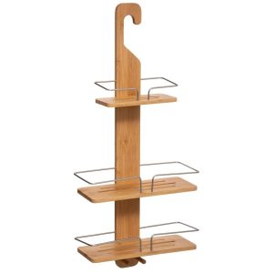 Półka łazienkowa wisząca NIV, 70 cm, bambusowa 160553