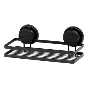 Półka Łazienkowa z Przyssawkami Ortix Metal Czarna 25×12 cm 669280