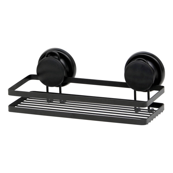 Półka Łazienkowa z Przyssawkami Ortix Metal Czarna 25x12 cm 669280