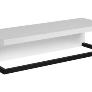 Półka łazienkowa z relingiem LOV 40 cm biały połysk 797472