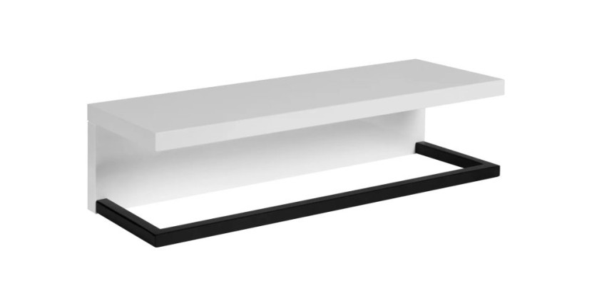 Półka łazienkowa z relingiem LOV 40 cm biały połysk 797472