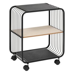 Półka mobilna NOIR, 2-poziomowa, metalowa, 43,3 x 28 x 53 cm 567481 Półka mobilna NOIR, 2-poziomowa, metalowa, 43,3 x 28 x 53 cm 567481