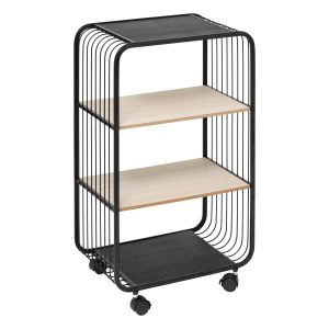 Półka mobilna NOIR, 3-poziomowa, metalowa, 43,3 x 28 x 74 cm 636559 Półka mobilna NOIR, 3-poziomowa, metalowa, 43,3 x 28 x 74 cm 636559
