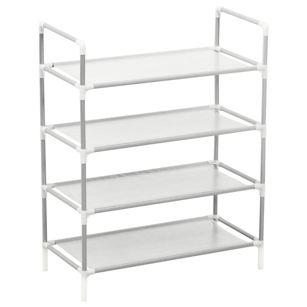 Półka na buty Srebrny 60 x 29 x 71 cm Tkanina vidaXL 267133