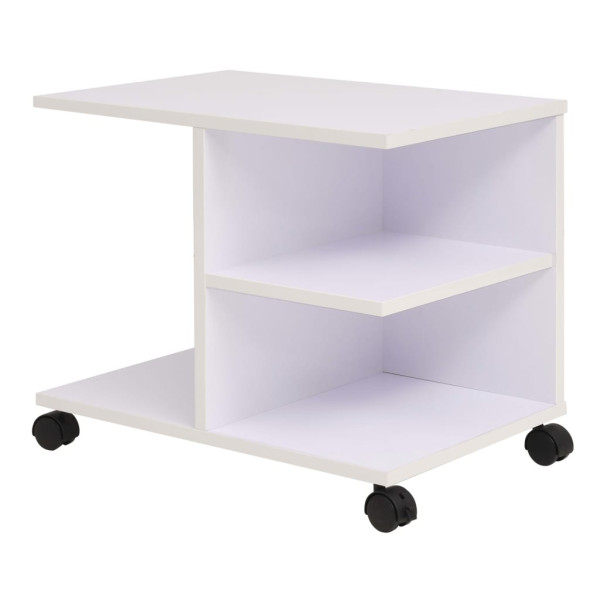 Półka na kółkach Biały Materiał drewnopochodny vidaXL 318207