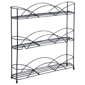 Półka na przyprawy metalowa czarna 33,5×6,5×33,5 cm 185300 Półka na przyprawy metalowa czarna 33,5×6,5×33,5 cm 185300