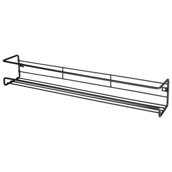 Półka na przyprawy Vilde metalowa czarna loft ścienna organizer kuchenny 185299