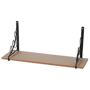 Półka na ścianę ozdobna z metalowymi uchwytami 38x16x12,7 cm 53664 Półka na ścianę ozdobna z metalowymi uchwytami 38x16x12,7 cm 53664
