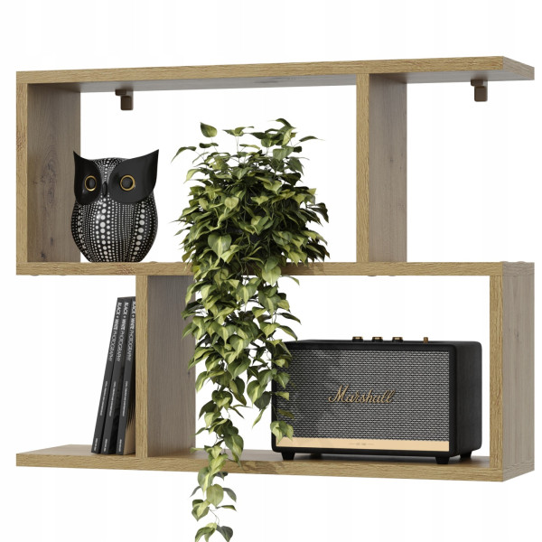 Półka na Ścianę Wisząca Ścienna na Książki do Pokoju 70cm Dąb Artisan 762620
