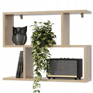 Półka na Ścianę Wisząca Ścienna na Książki do Pokoju 70cm Dąb Sonoma 762591