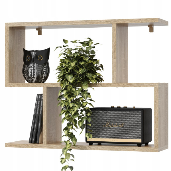 Półka na Ścianę Wisząca Ścienna na Książki do Pokoju 70cm Dąb Sonoma 762591