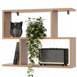 Półka na Ścianę Wisząca Ścienna na Książki do Pokoju Dziecka 70cm Buk 762629