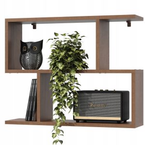 Półka na Ścianę Wisząca Ścienna na Książki do Pokoju Dziecka 70cm Orzech 762624