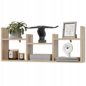 Półka na Ścianę Wisząca Ścienna Regał do Kuchni Salonu 100cm Dąb Sonoma 762599 Półka na Ścianę Wisząca Ścienna Regał do Kuchni Salonu 100cm Dąb Sonoma 762599