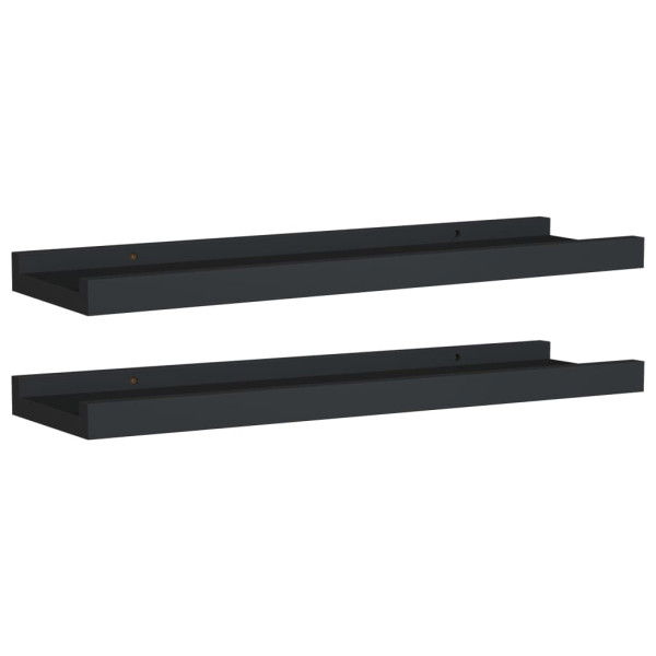 Półka na zdjęcia Czarny 40 x 9 x 3 cm MDF vidaXL 490463