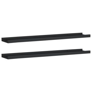 Półka na zdjęcia Czarny 80 x 9 x 3 cm MDF vidaXL 490456 Półka na zdjęcia Czarny 80 x 9 x 3 cm MDF vidaXL 490456