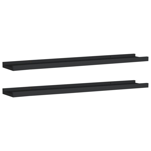 Półka na zdjęcia Czarny 80 x 9 x 3 cm MDF vidaXL 490456