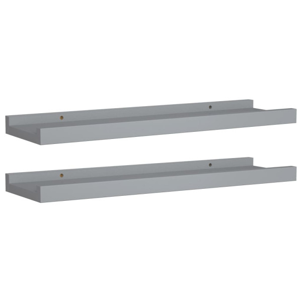 Półka na zdjęcia Szary 40 x 9 x 3 cm MDF vidaXL 490462