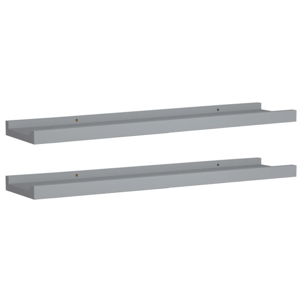 Półka na zdjęcia Szary 60 x 9 x 3 cm MDF vidaXL 490455