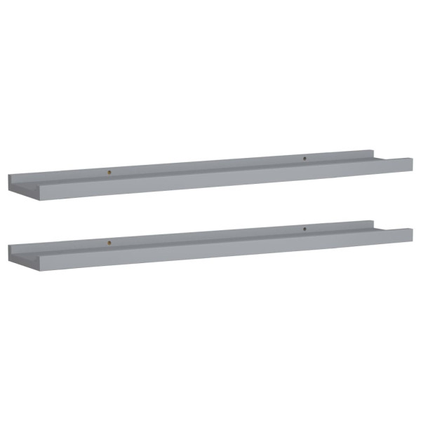 Półka na zdjęcia Szary 80 x 9 x 3 cm MDF vidaXL 490460