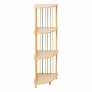 PÓŁKA NAROŻNA Kord naturalna 4-POZIOMOWA z mdf 34x34x110 cm 519477
